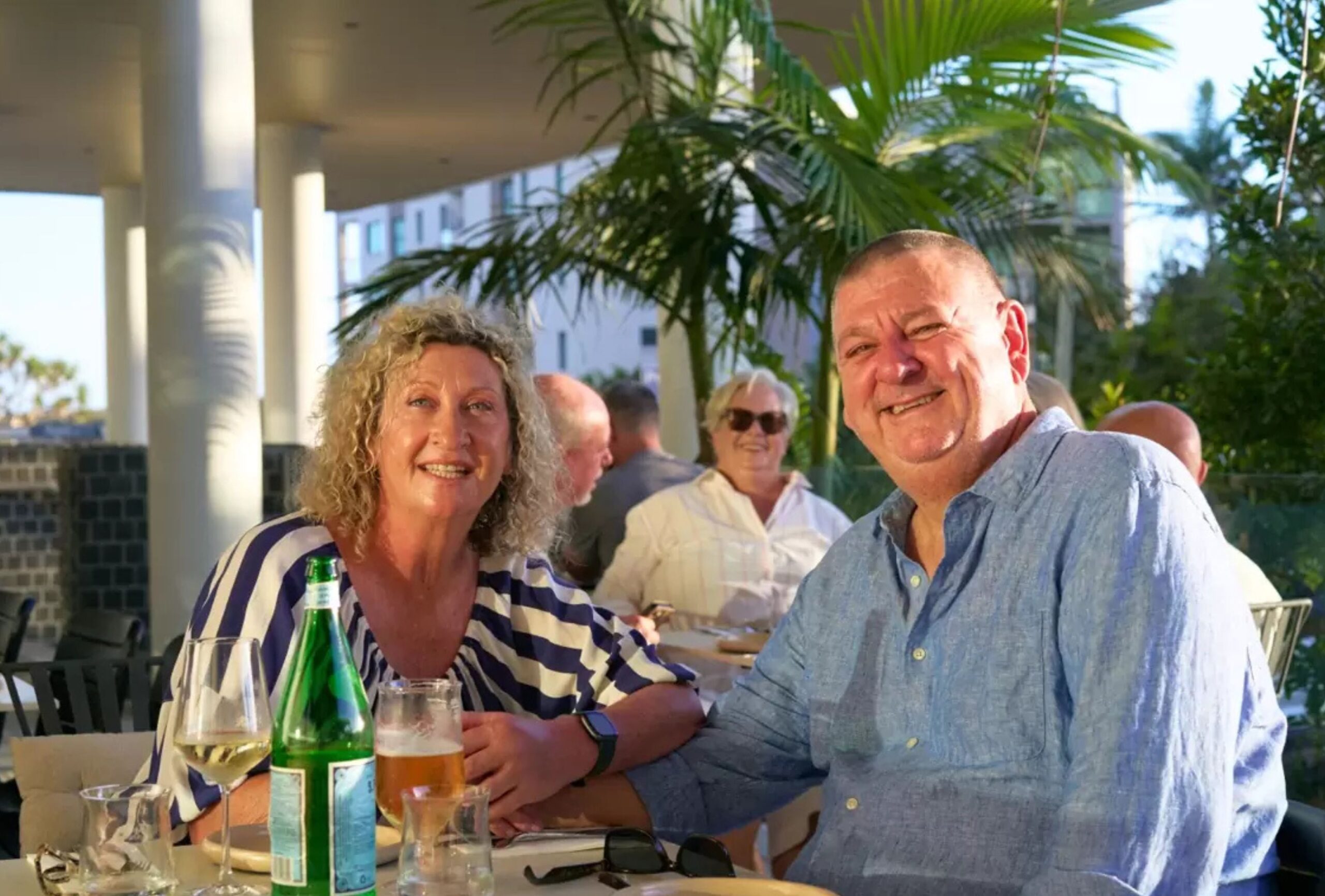 Birthday dining setup at Bianco Italian restaurant in Caloundra.